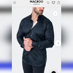 Maceoo Einstein Chambray L/S Button up Dress Shirt NWT